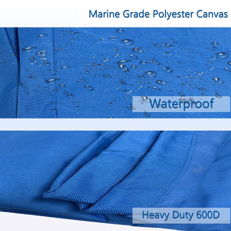 FCOUIID Heavy Duty Boat Center Console Cover, 600D Waterproof Rainproof Upgraded Marine Grade Polyester Canvas (Medium Size Up to 40" W 30" L 44" H) - Image 3